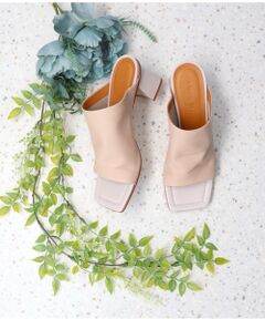 INTER-CHAUSSURES / インター ショシュール サンダル | 【FABIO RUSCONI】スクエアトウソフトレザーミュールサンダル-(F2006F)