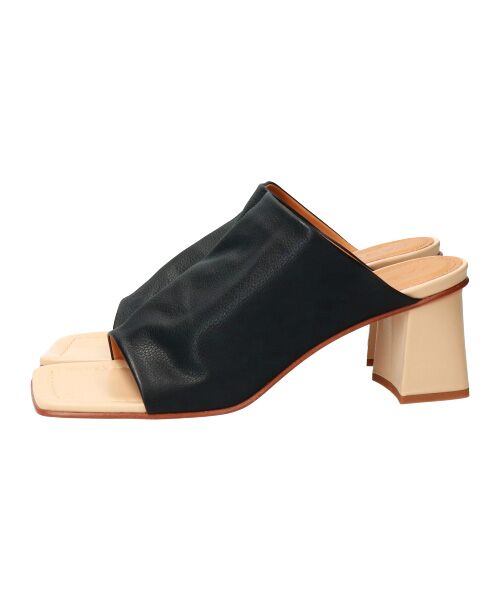 INTER-CHAUSSURES / インター ショシュール サンダル | 【FABIO RUSCONI】スクエアトウソフトレザーミュールサンダル-(F2006F) | 詳細3