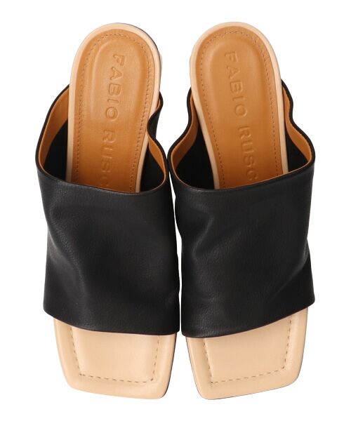 INTER-CHAUSSURES / インター ショシュール サンダル | 【FABIO RUSCONI】スクエアトウソフトレザーミュールサンダル-(F2006F) | 詳細6