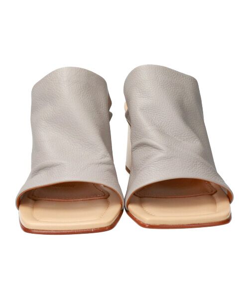 INTER-CHAUSSURES / インター ショシュール サンダル | 【FABIO RUSCONI】スクエアトウソフトレザーミュールサンダル-(F2006F) | 詳細11