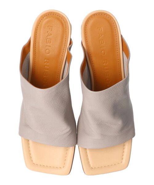 INTER-CHAUSSURES / インター ショシュール サンダル | 【FABIO RUSCONI】スクエアトウソフトレザーミュールサンダル-(F2006F) | 詳細16