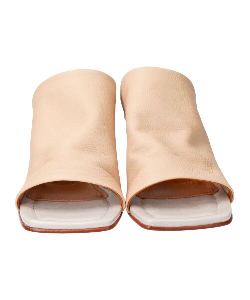 INTER-CHAUSSURES / インター ショシュール サンダル | 【FABIO RUSCONI】スクエアトウソフトレザーミュールサンダル-(F2006F) | 詳細20