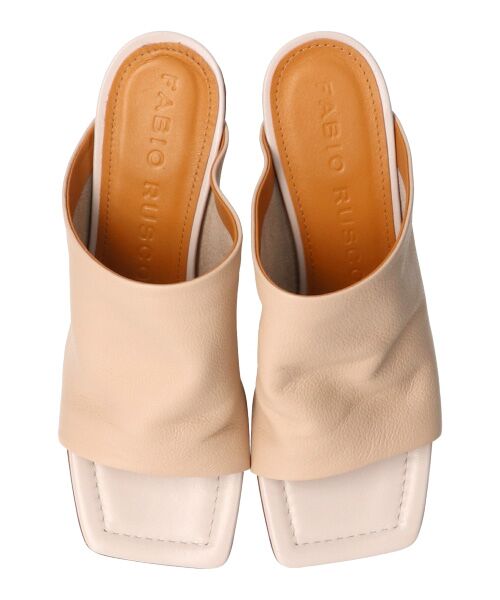 INTER-CHAUSSURES / インター ショシュール サンダル | 【FABIO RUSCONI】スクエアトウソフトレザーミュールサンダル-(F2006F) | 詳細25