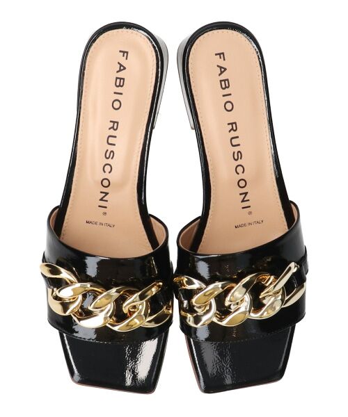 INTER-CHAUSSURES / インター ショシュール サンダル | 【FABIO RUSCONI】スクエアトウチェーンミュールサンダル-(F2011F) | 詳細6