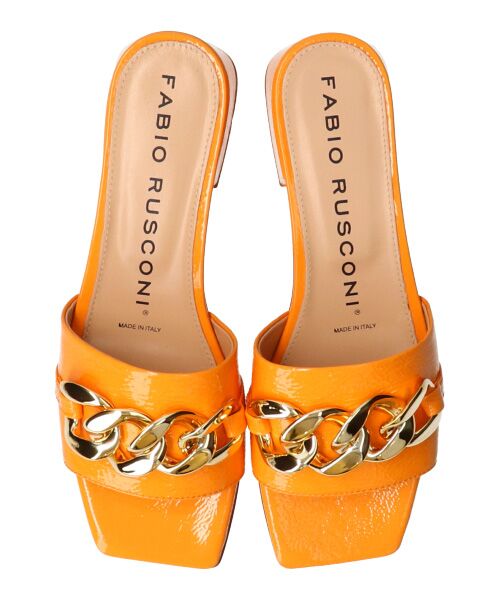 INTER-CHAUSSURES / インター ショシュール サンダル | 【FABIO RUSCONI】スクエアトウチェーンミュールサンダル-(F2011F) | 詳細13