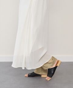 INTER-CHAUSSURES / インター ショシュール サンダル | 【FABIO RUSCONI】スクエアトウカバードローヒールサンダル-(F2203F)