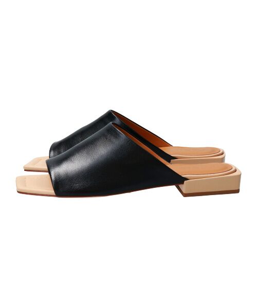 INTER-CHAUSSURES / インター ショシュール サンダル | 【FABIO RUSCONI】スクエアトウカバードローヒールサンダル-(F2203F) | 詳細3