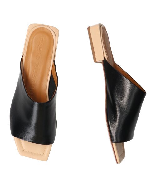 INTER-CHAUSSURES / インター ショシュール サンダル | 【FABIO RUSCONI】スクエアトウカバードローヒールサンダル-(F2203F) | 詳細8