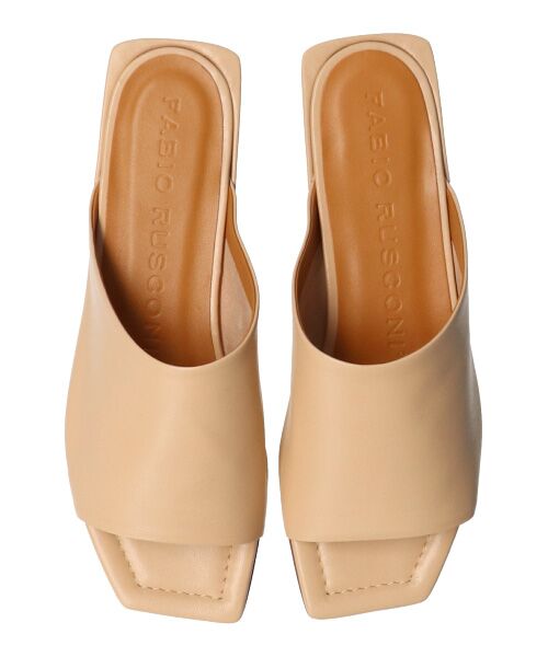 INTER-CHAUSSURES / インター ショシュール サンダル | 【FABIO RUSCONI】スクエアトウカバードローヒールサンダル-(F2203F) | 詳細15