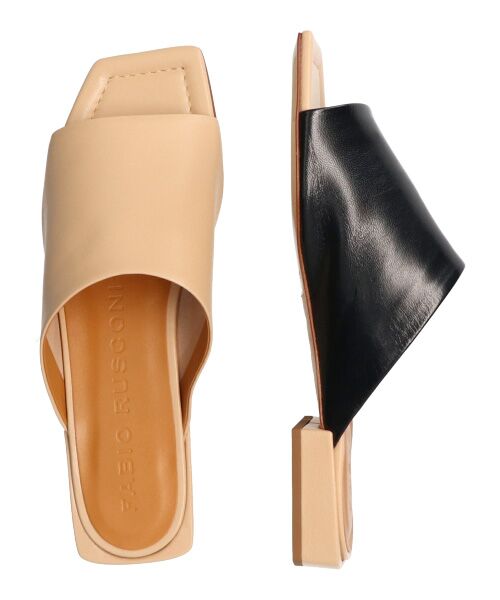 INTER-CHAUSSURES / インター ショシュール サンダル | 【FABIO RUSCONI】スクエアトウカバードローヒールサンダル-(F2203F) | 詳細18