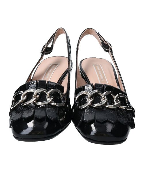 INTER-CHAUSSURES / インター ショシュール パンプス | 【INTER-CHAUSSURES】チェーンキルトバックバンドパンプス-(I1300N) | 詳細1