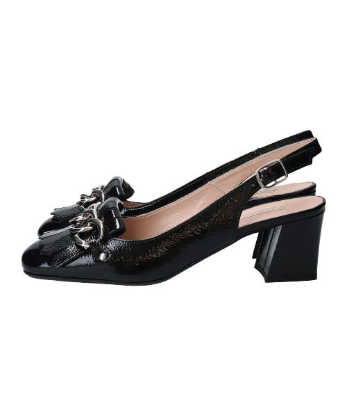 INTER-CHAUSSURES / インター ショシュール パンプス | 【INTER-CHAUSSURES】チェーンキルトバックバンドパンプス-(I1300N) | 詳細2