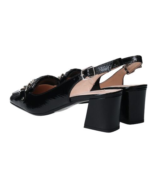 INTER-CHAUSSURES / インター ショシュール パンプス | 【INTER-CHAUSSURES】チェーンキルトバックバンドパンプス-(I1300N) | 詳細3