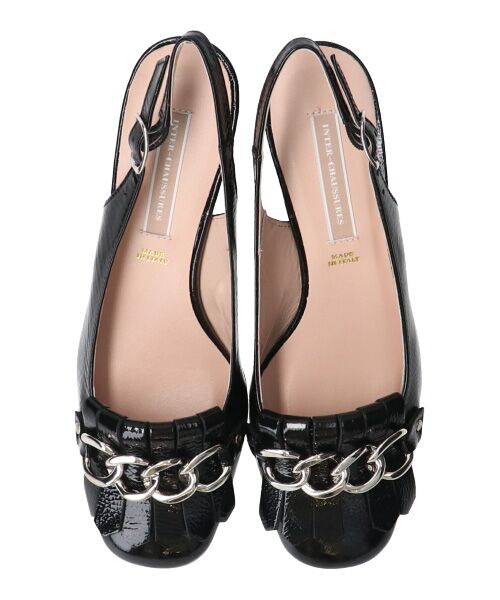 INTER-CHAUSSURES / インター ショシュール パンプス | 【INTER-CHAUSSURES】チェーンキルトバックバンドパンプス-(I1300N) | 詳細5