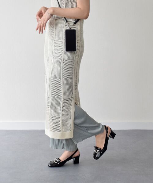 INTER-CHAUSSURES / インター ショシュール パンプス | 【INTER-CHAUSSURES】チェーンキルトバックバンドパンプス-(I1300N) | 詳細9