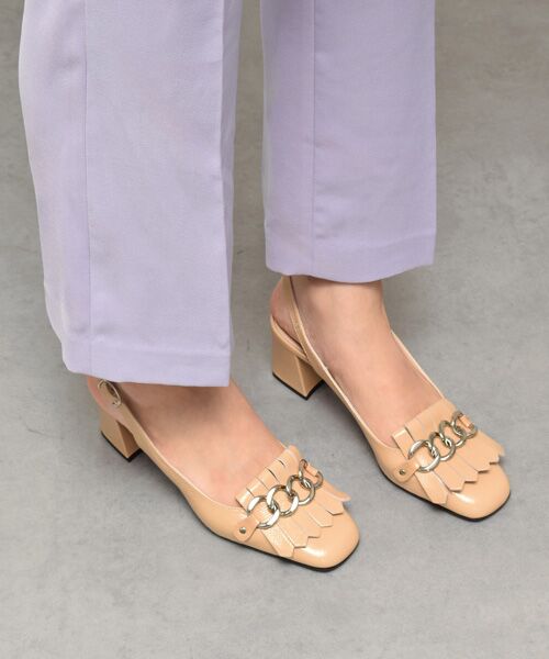 INTER-CHAUSSURES / インター ショシュール パンプス | 【INTER-CHAUSSURES】チェーンキルトバックバンドパンプス-(I1300N) | 詳細19