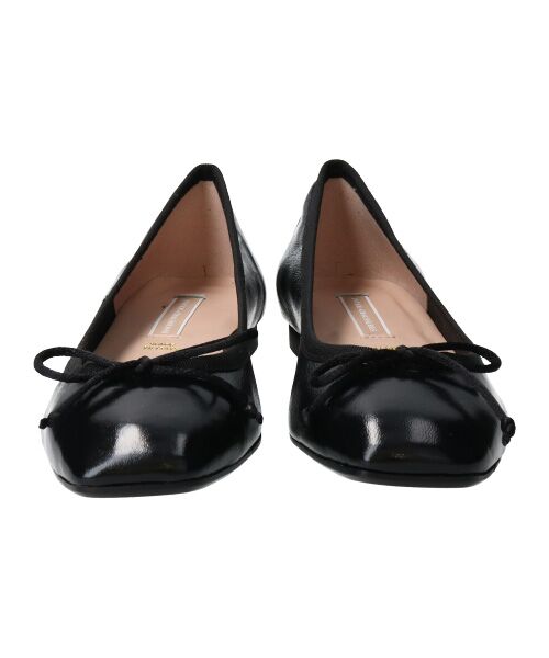 INTER-CHAUSSURES / インター ショシュール フラットシューズ | 【INTER-CHAUSSURES】リボン付きスクエアフラットパンプス-(I1500N) | 詳細1