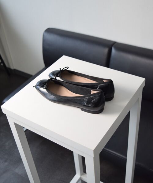 INTER-CHAUSSURES / インター ショシュール フラットシューズ | 【INTER-CHAUSSURES】リボン付きスクエアフラットパンプス-(I1500N) | 詳細9