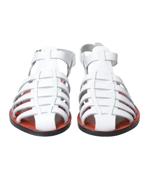 INTER-CHAUSSURES / インター ショシュール サンダル | 【CORSO ROMA、 9】レザーグルカフラットサンダル-(W2001W) | 詳細1