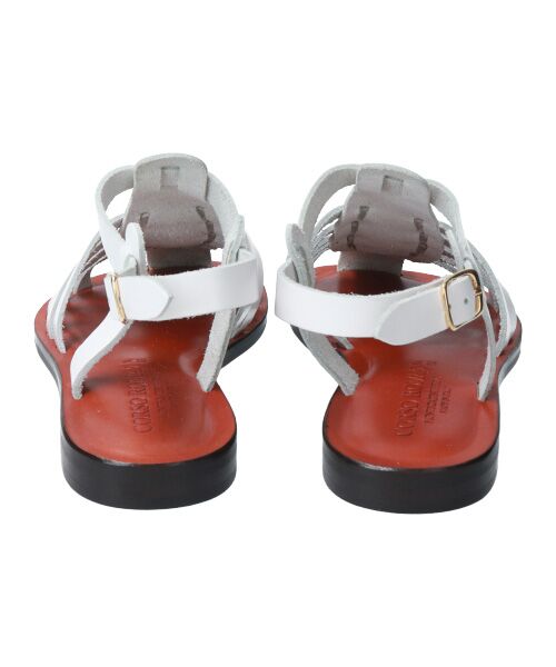 INTER-CHAUSSURES / インター ショシュール サンダル | 【CORSO ROMA、 9】レザーグルカフラットサンダル-(W2001W) | 詳細4