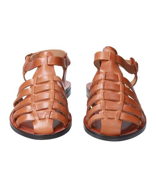 INTER-CHAUSSURES / インター ショシュール サンダル | 【CORSO ROMA、 9】レザーグルカフラットサンダル-(W2001W) | 詳細7