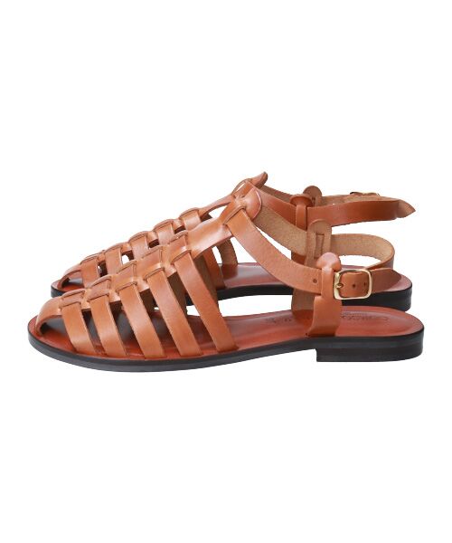 INTER-CHAUSSURES / インター ショシュール サンダル | 【CORSO ROMA、 9】レザーグルカフラットサンダル-(W2001W) | 詳細9