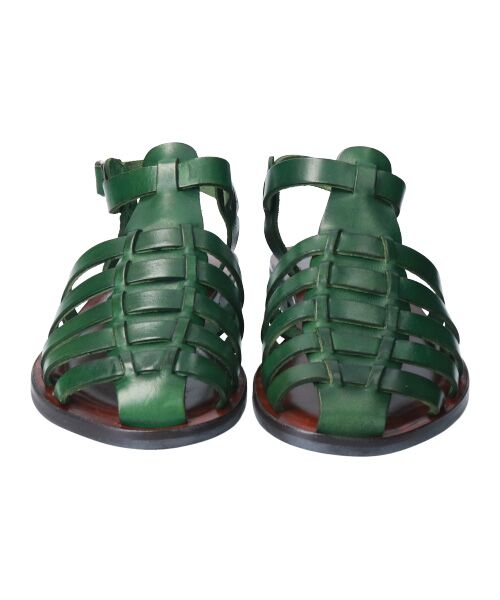 INTER-CHAUSSURES / インター ショシュール サンダル | 【CORSO ROMA、 9】レザーグルカフラットサンダル-(W2001W) | 詳細13