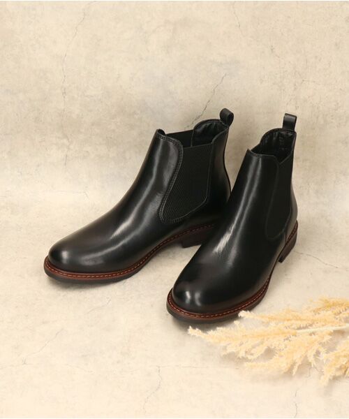 INTER-CHAUSSURES/インター ショシュール 【TAMARIS】本革サイドゴアアンクルブーツ ブラック 35 INTER-CHAUSSURES/インター ショシュール 【TAMARIS】本革サイドゴアアンクルブーツ ブラック 35