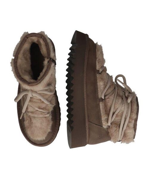 INTER-CHAUSSURES / インター ショシュール ブーツ（ショート丈） | 【TAMARIS】フェイクファーレースアップブーツ | 詳細8