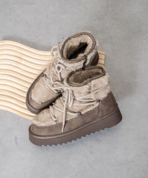 INTER-CHAUSSURES / インター ショシュール ブーツ（ショート丈） | 【TAMARIS】フェイクファーレースアップブーツ | 詳細10
