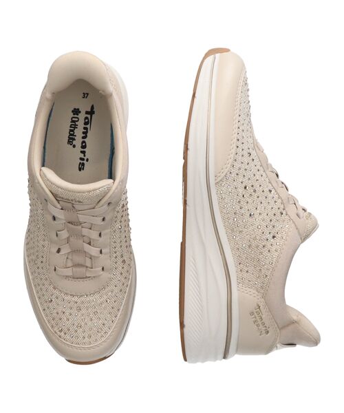 INTER-CHAUSSURES/インター ショシュール 【TAMARIS】ラインストーンスニーカー アイボリー 39 INTER-CHAUSSURES/インター ショシュール 【TAMARIS】ラインストーンスニーカー アイボリー 39