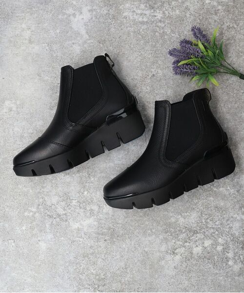 INTER-CHAUSSURES / インター ショシュール レインシューズ | 【bussola】晴雨兼用サイドゴアレザーショートブーツ | 詳細8