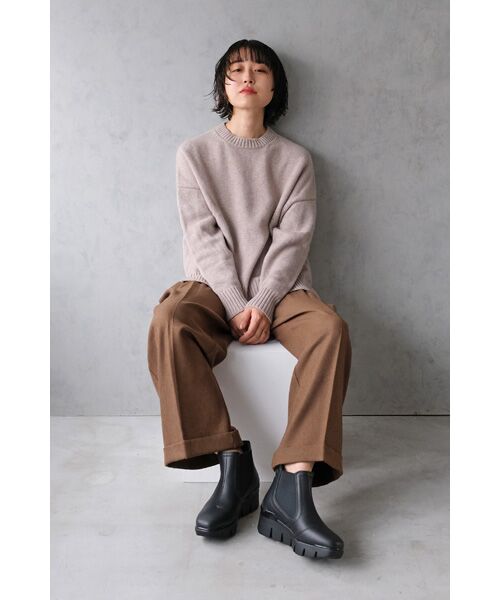 INTER-CHAUSSURES/インター ショシュール 【bussola】晴雨兼用サイドゴアレザーショートブーツ ブラック 38 INTER-CHAUSSURES/インター ショシュール 【bussola】晴雨兼用サイドゴアレザーショートブーツ ブラック 38
