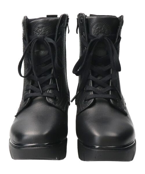 INTER-CHAUSSURES / インター ショシュール レインシューズ | 【bussola】晴雨兼用レースアップレザーショートブーツ | 詳細1