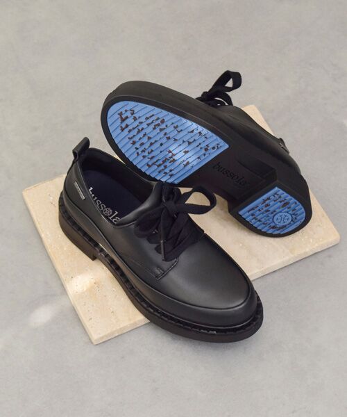 INTER-CHAUSSURES/インター ショシュール 【bussola】晴雨兼用アイスグリップソールレザーシューズ ブラック 37 INTER-CHAUSSURES/インター ショシュール 【bussola】晴雨兼用アイスグリップソールレザーシューズ ブラック 37
