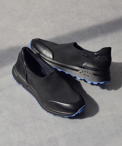 INTER-CHAUSSURES/インター ショシュール 【bussola】晴雨兼用アイスグリップソールスニーカー ブラック 38 INTER-CHAUSSURES/インター ショシュール 【bussola】晴雨兼用アイスグリップソールスニーカー ブラック 38