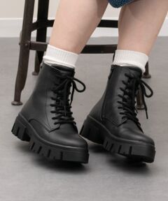 INTER-CHAUSSURES / インター ショシュール レインシューズ | 【bussola】晴雨兼用厚底レースアップショートブーツ