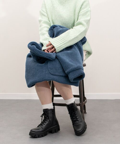 INTER-CHAUSSURES / インター ショシュール レインシューズ | 【bussola】晴雨兼用厚底レースアップショートブーツ | 詳細12