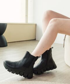 INTER-CHAUSSURES / インター ショシュール レインシューズ | 【bussola】晴雨兼用厚底インサイドジップショートブーツ