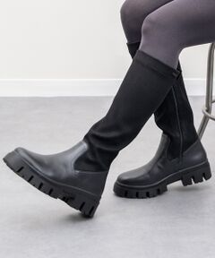 INTER-CHAUSSURES / インター ショシュール レインシューズ | 【bussola】晴雨兼用素材コンビロングブーツ
