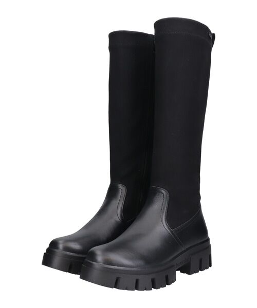 INTER-CHAUSSURES / インター ショシュール レインシューズ | 【bussola】晴雨兼用素材コンビロングブーツ | 詳細1