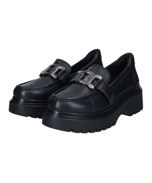 INTER-CHAUSSURES/インター ショシュール 【bussola】撥水ボリュームソールローファー ブラック 35 INTER-CHAUSSURES/インター ショシュール 【bussola】撥水ボリュームソールローファー ブラック 35