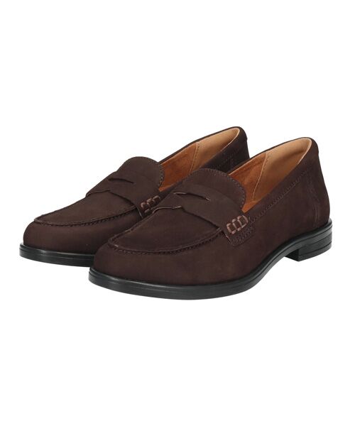 INTER-CHAUSSURES/インター ショシュール 【bussola】撥水フラットローファー ダークブラウンヌバック 36 INTER-CHAUSSURES/インター ショシュール 【bussola】撥水フラットローファー ダークブラウンヌバック 36