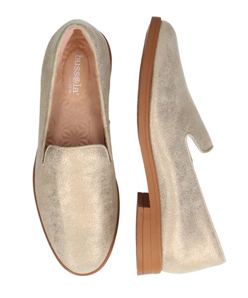 INTER-CHAUSSURES/インター ショシュール 【bussola】撥水フラットスリッポンシューズ ゴールド 37 INTER-CHAUSSURES/インター ショシュール 【bussola】撥水フラットスリッポンシューズ ゴールド 37