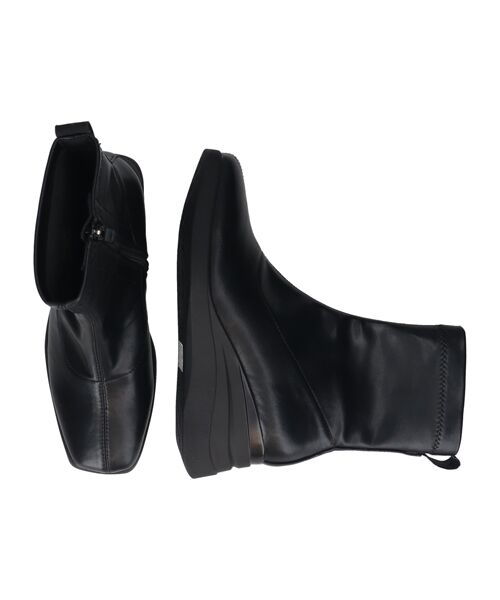 INTER-CHAUSSURES / インター ショシュール ブーツ（ショート丈） | 【bussola】撥水スクエアトゥウェッジヒールブーツ | 詳細8