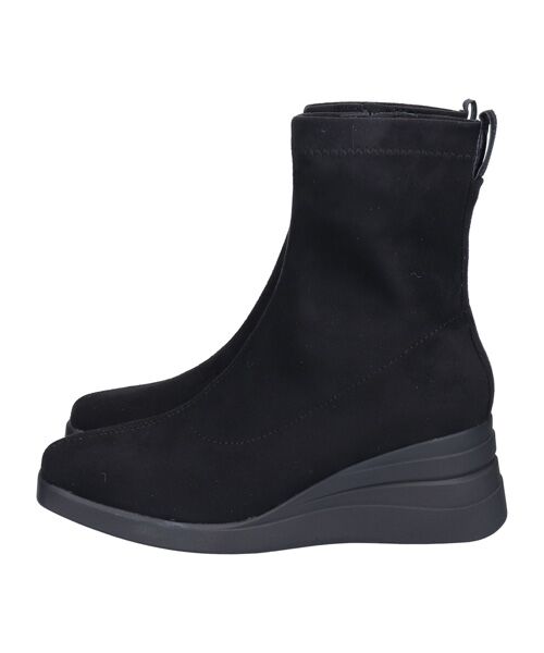 INTER-CHAUSSURES / インター ショシュール ブーツ（ショート丈） | 【bussola】撥水スクエアトゥウェッジヒールブーツ | 詳細2