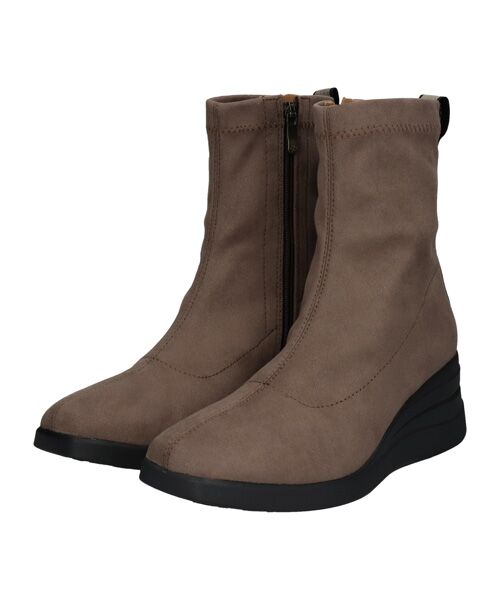 INTER-CHAUSSURES / インター ショシュール ブーツ（ショート丈） | 【bussola】撥水スクエアトゥウェッジヒールブーツ | 詳細11