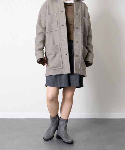 INTER-CHAUSSURES / インター ショシュール ブーツ（ショート丈） | 【bussola】撥水4cmヒールストレッチショートブーツ | 詳細20