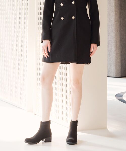 INTER-CHAUSSURES / インター ショシュール ブーツ（ショート丈） | 【bussola】4cmヒールニットショートブーツ | 詳細9