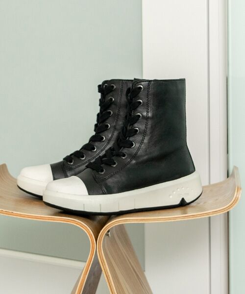 INTER-CHAUSSURES / インター ショシュール ブーツ（ショート丈） | 【bussola】撥水厚底フラットレースアップブーツ | 詳細9